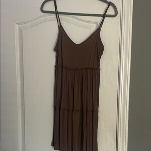 Brown Sleeveless Dress